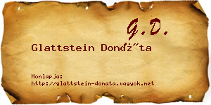 Glattstein Donáta névjegykártya